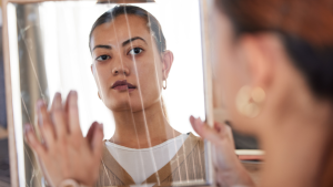 the parts within woman mirror